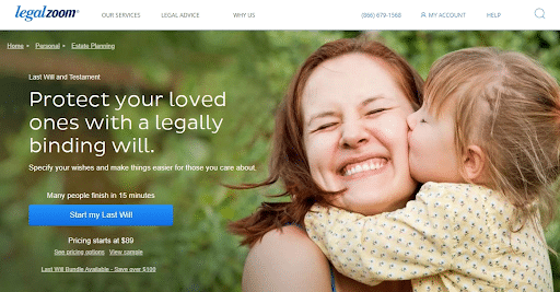 LegalZoom Homepage