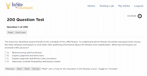 Velociteach Project Management Practice Tests